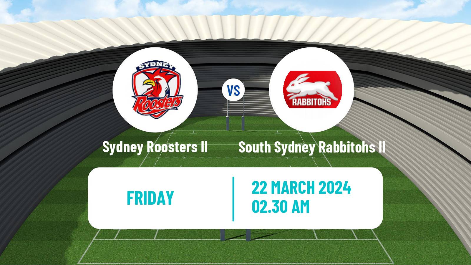 Rugby league Australian NSW Cup Sydney Roosters II - South Sydney Rabbitohs II