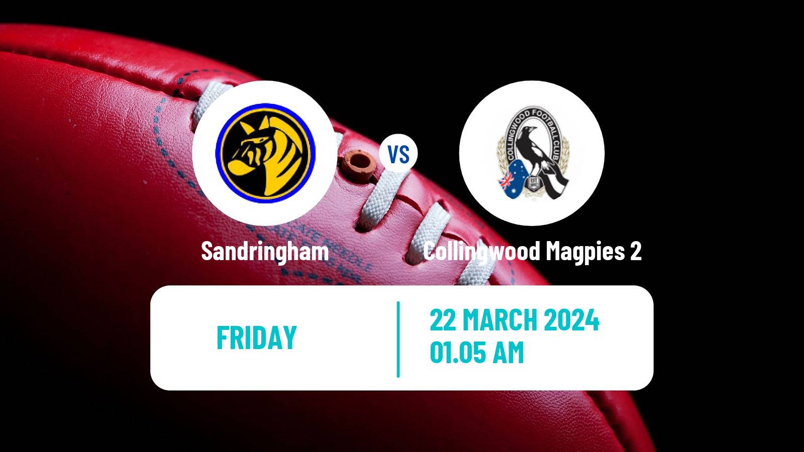Aussie rules VFL Sandringham - Collingwood Magpies 2