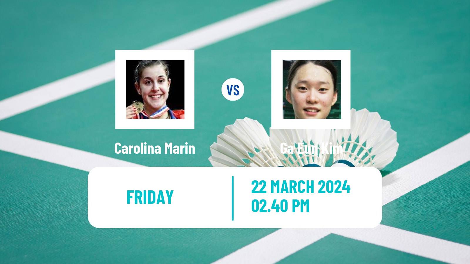 Badminton BWF World Tour Swiss Open Women Carolina Marin - Ga Eun Kim