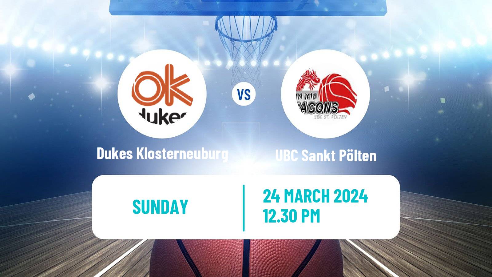 Basketball Austrian Superliga Basketball Dukes Klosterneuburg - UBC Sankt Pölten