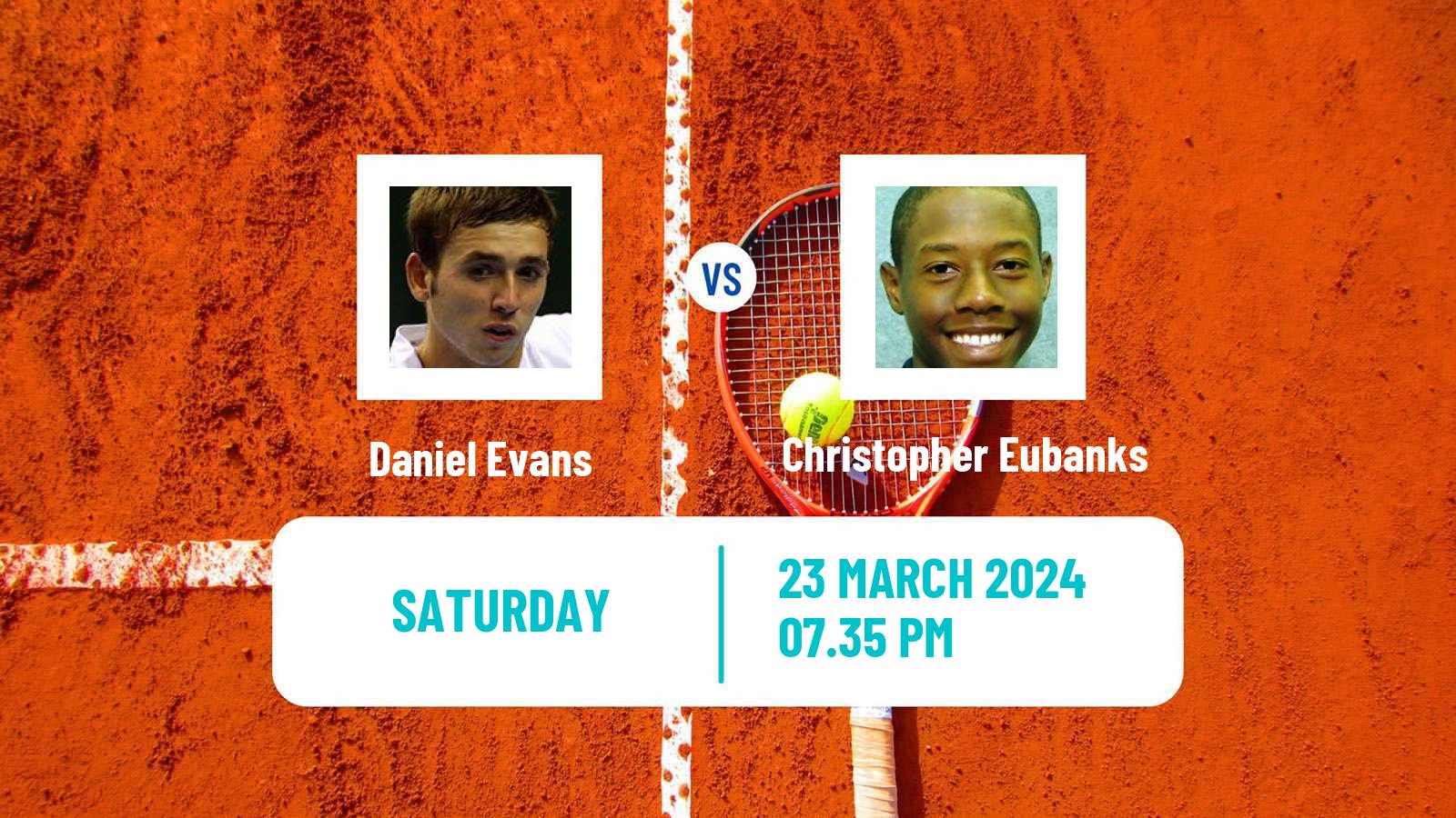 Tennis ATP Miami Daniel Evans - Christopher Eubanks