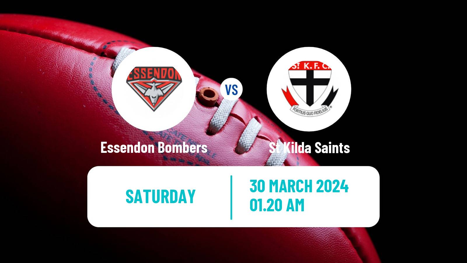 Aussie rules AFL Essendon Bombers - St Kilda Saints