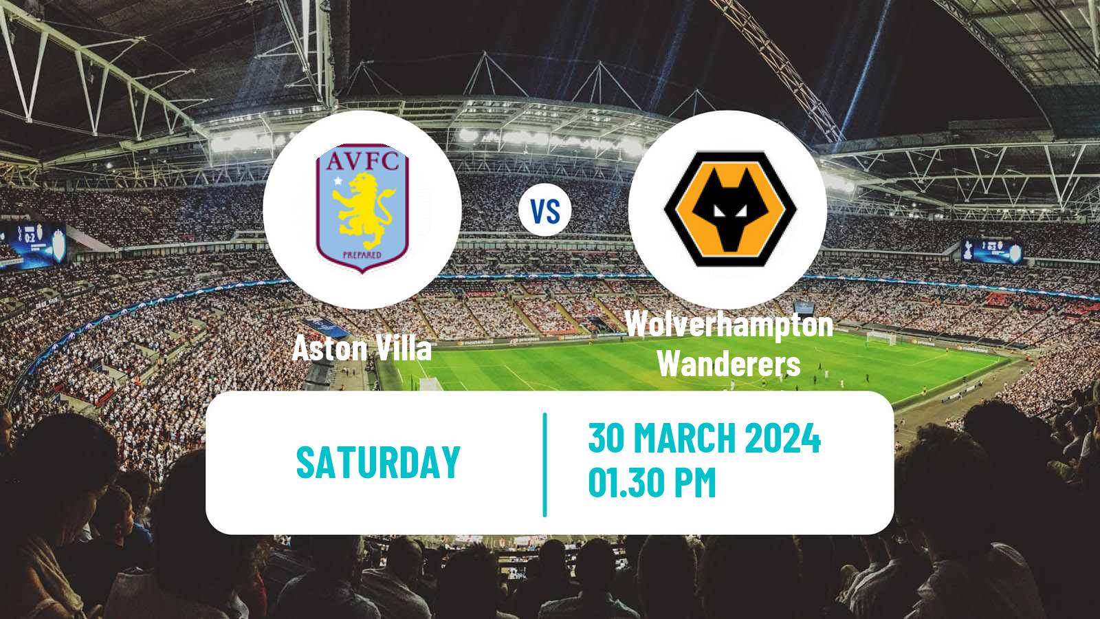 Soccer English Premier League Aston Villa - Wolverhampton Wanderers