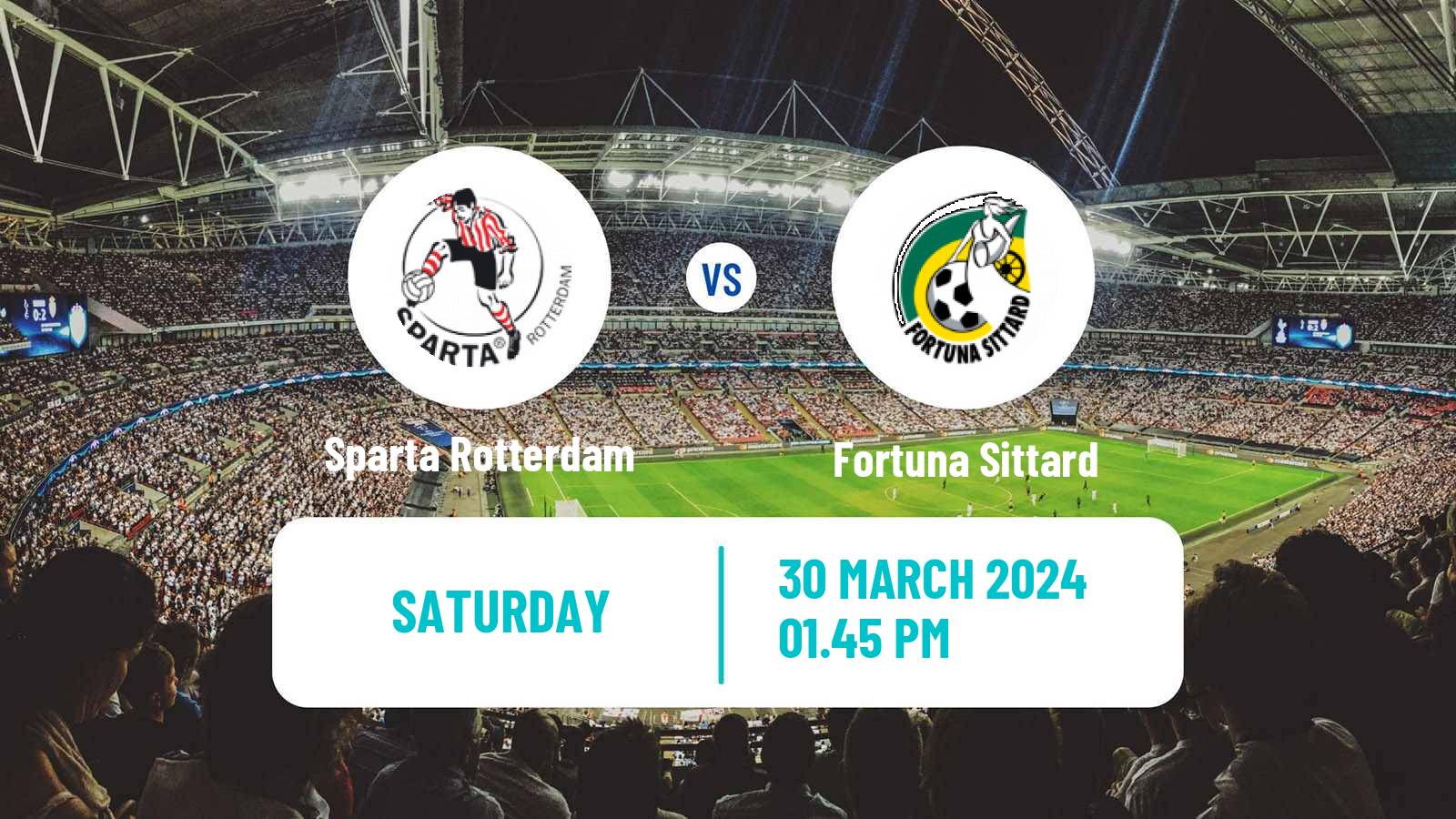 Soccer Dutch Eredivisie Sparta Rotterdam - Fortuna Sittard