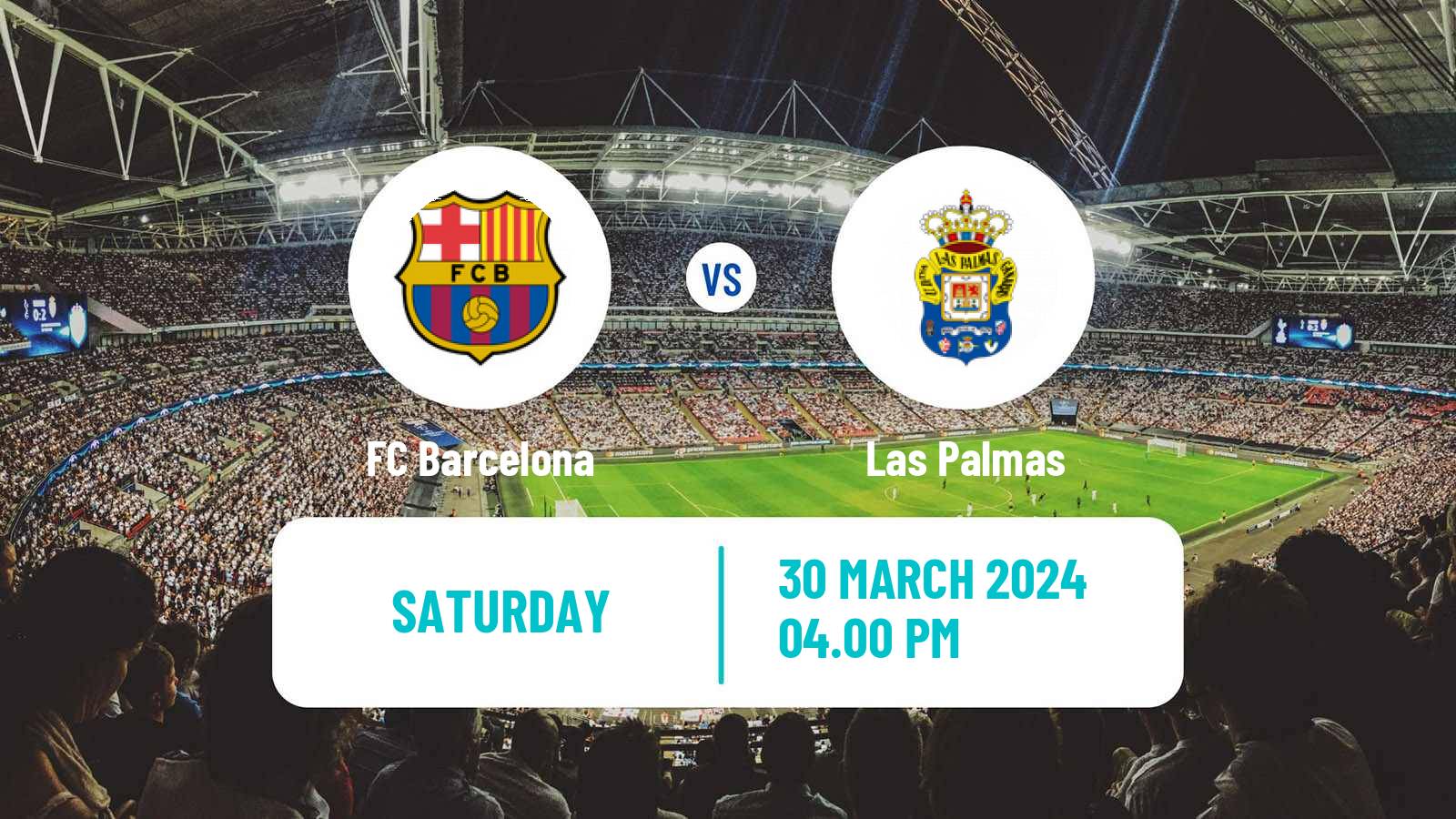 Soccer Spanish LaLiga Barcelona - Las Palmas