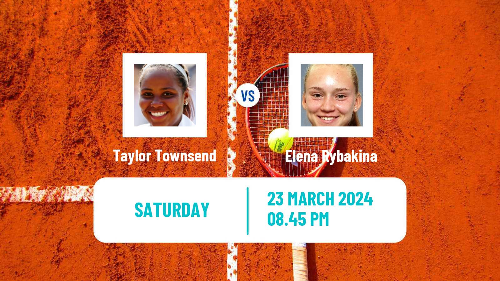 Tennis WTA Miami Taylor Townsend - Elena Rybakina