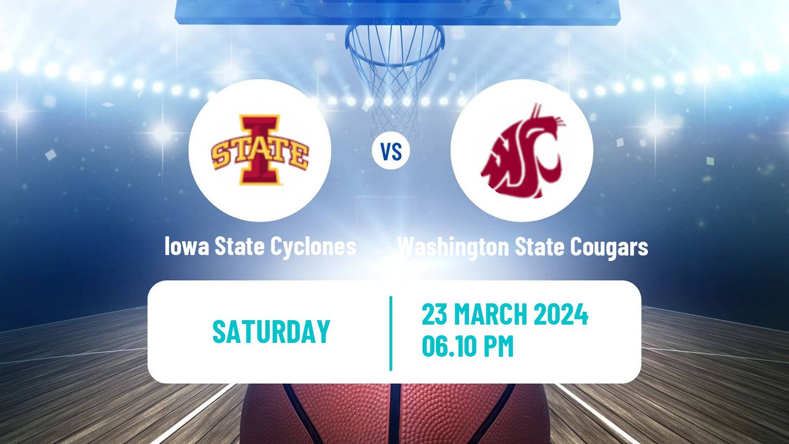 Basketball NCAA College Basketball Iowa State Cyclones - Washington State Cougars