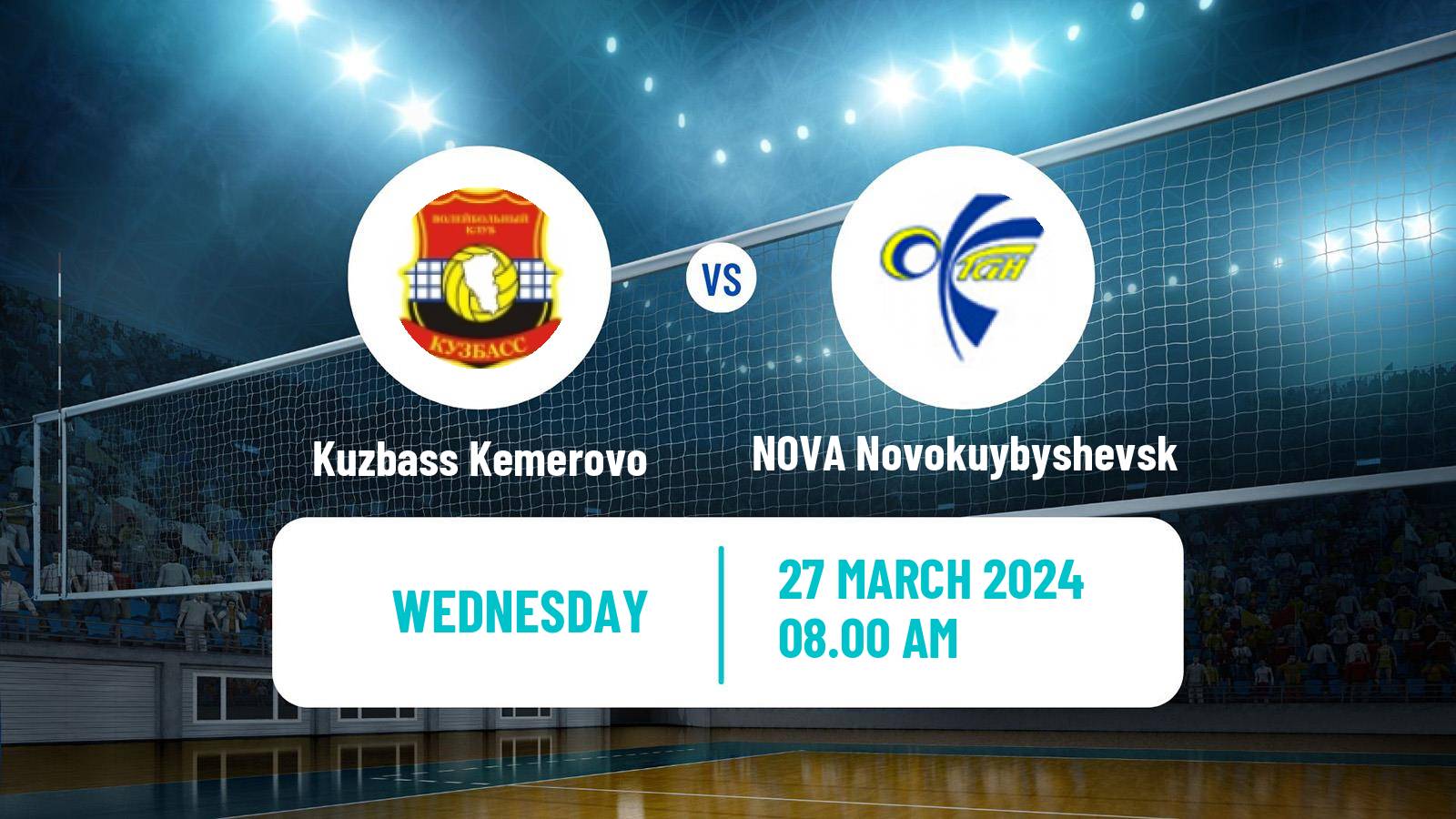 Volleyball Russian Super League Volleyball Kuzbass Kemerovo - NOVA Novokuybyshevsk