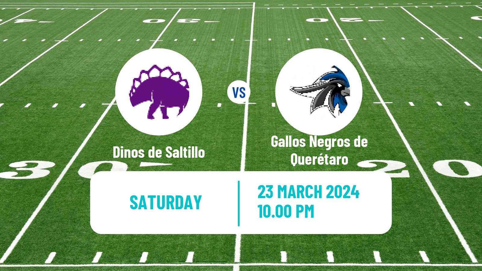American football Mexican LFA Dinos de Saltillo - Gallos Negros de Querétaro