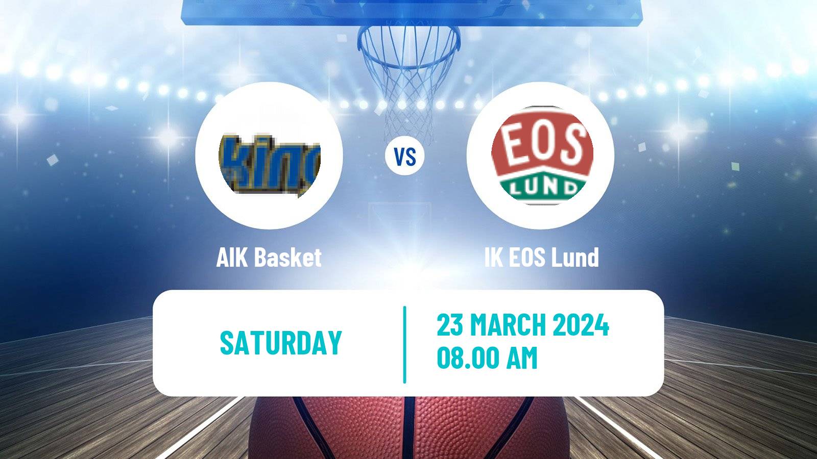 Basketball Swedish Superettan Basketball AIK Basket - IK EOS Lund