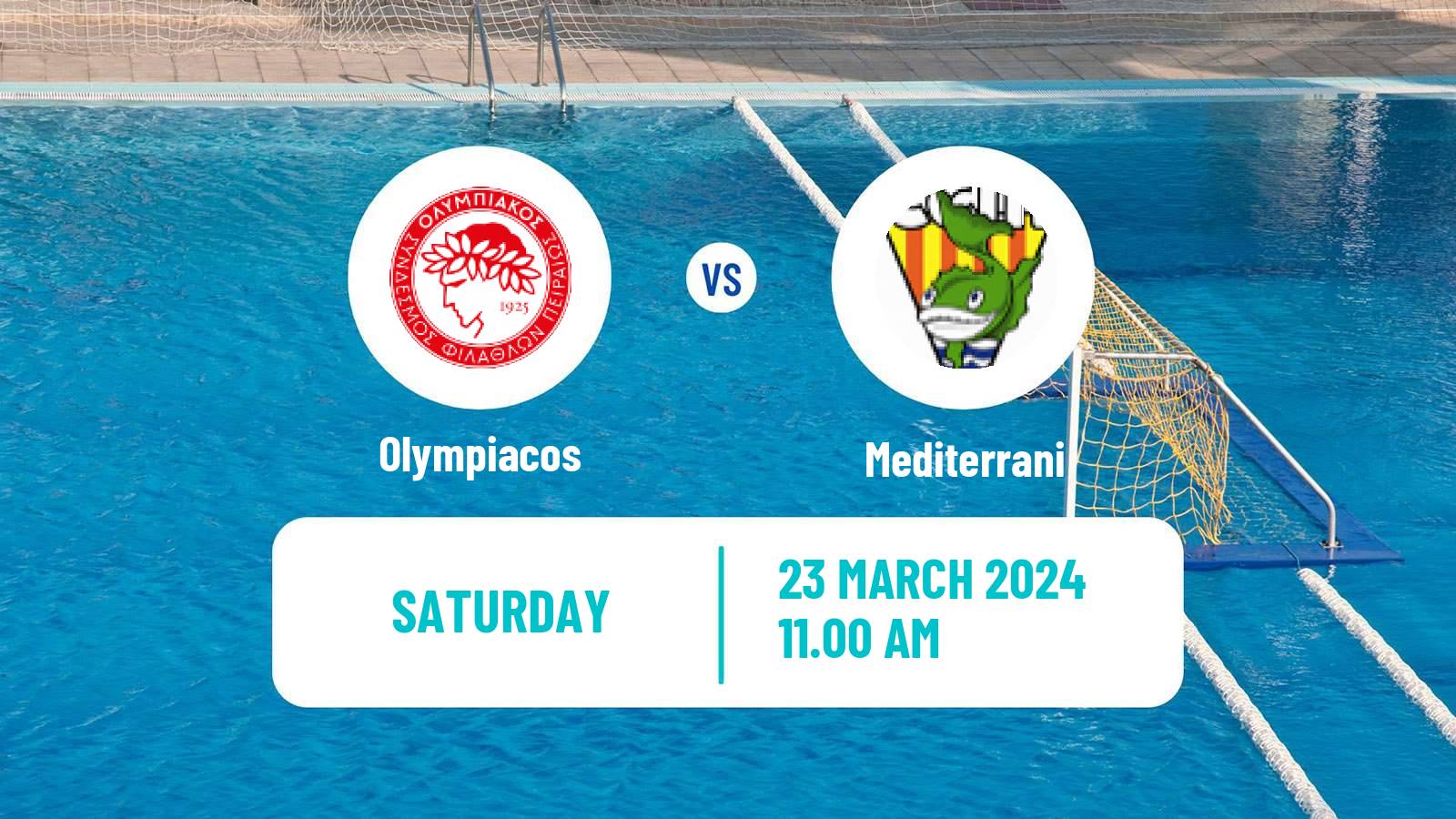 Water polo Champions League Water Polo Women Olympiacos - Mediterrani