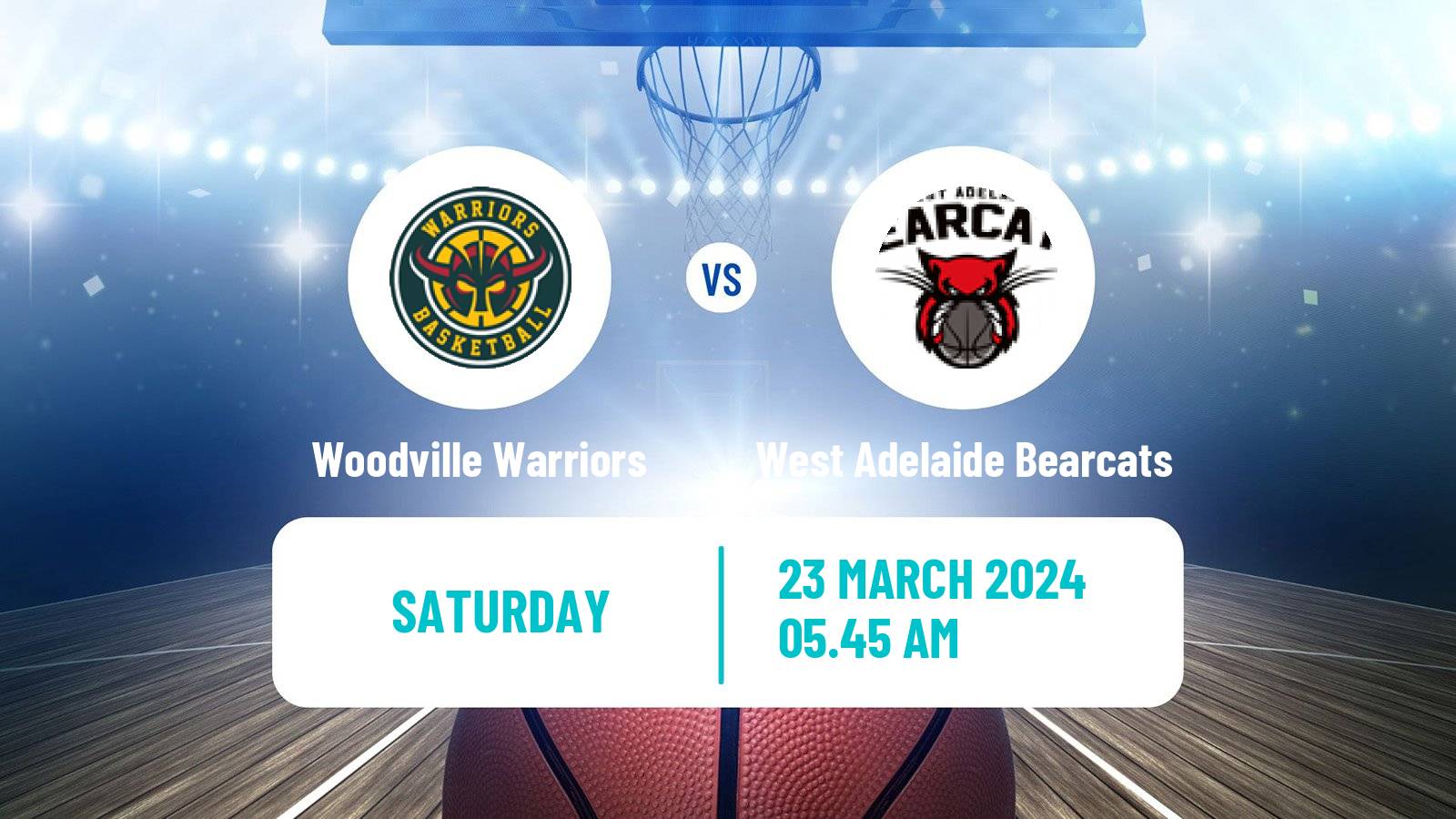 Basketball Australian NBL1 Central Woodville Warriors - West Adelaide Bearcats