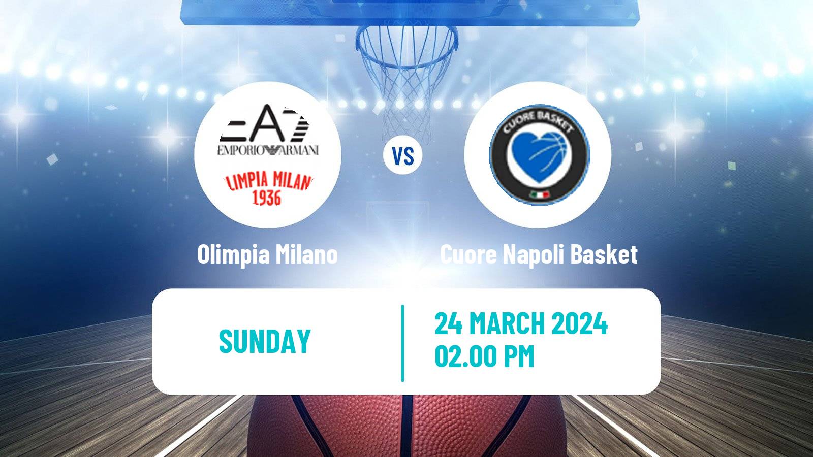 Basketball Italian Lega A Basketball Olimpia Milano - Cuore Napoli Basket
