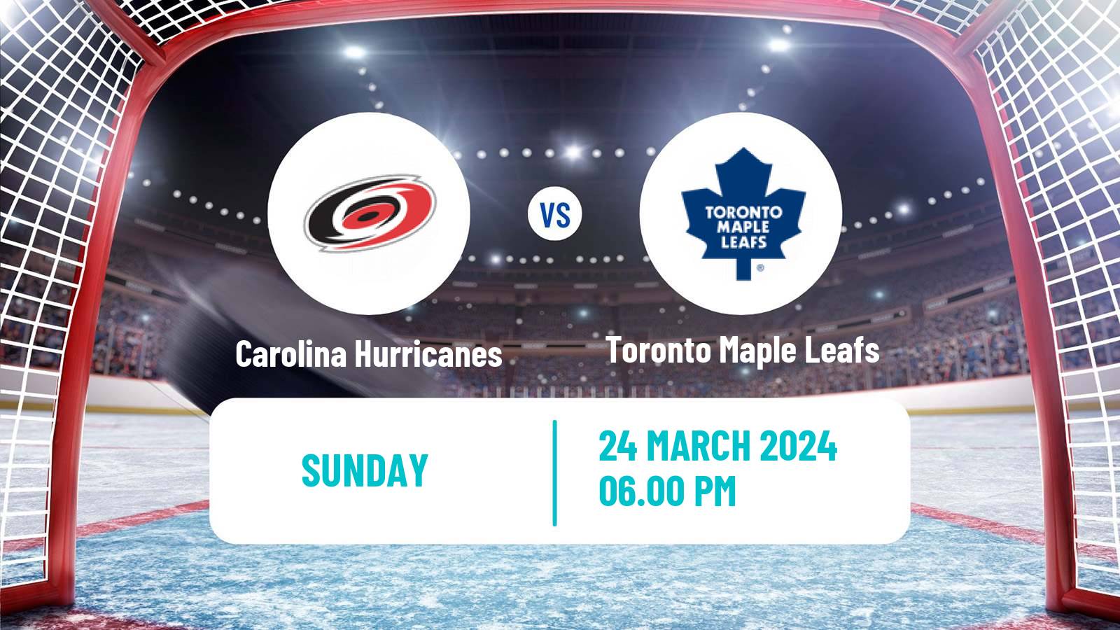 Hockey NHL Carolina Hurricanes - Toronto Maple Leafs