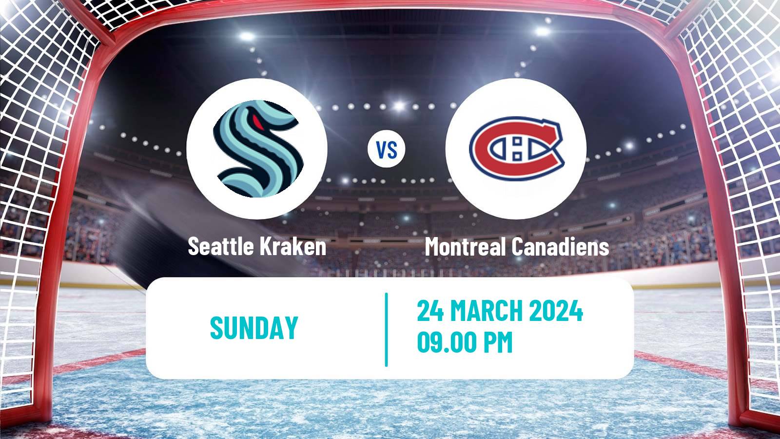 Hockey NHL Seattle Kraken - Montreal Canadiens