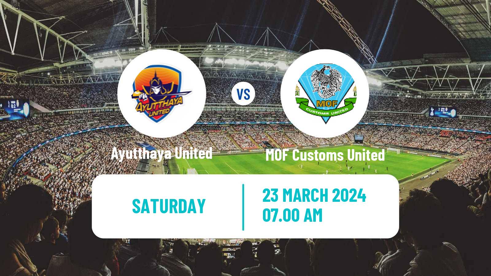 Soccer Thai League 2 Ayutthaya United - MOF Customs United