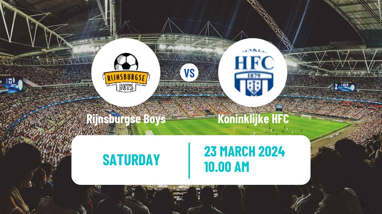 Soccer Dutch Tweede Divisie Rijnsburgse Boys - Koninklijke HFC