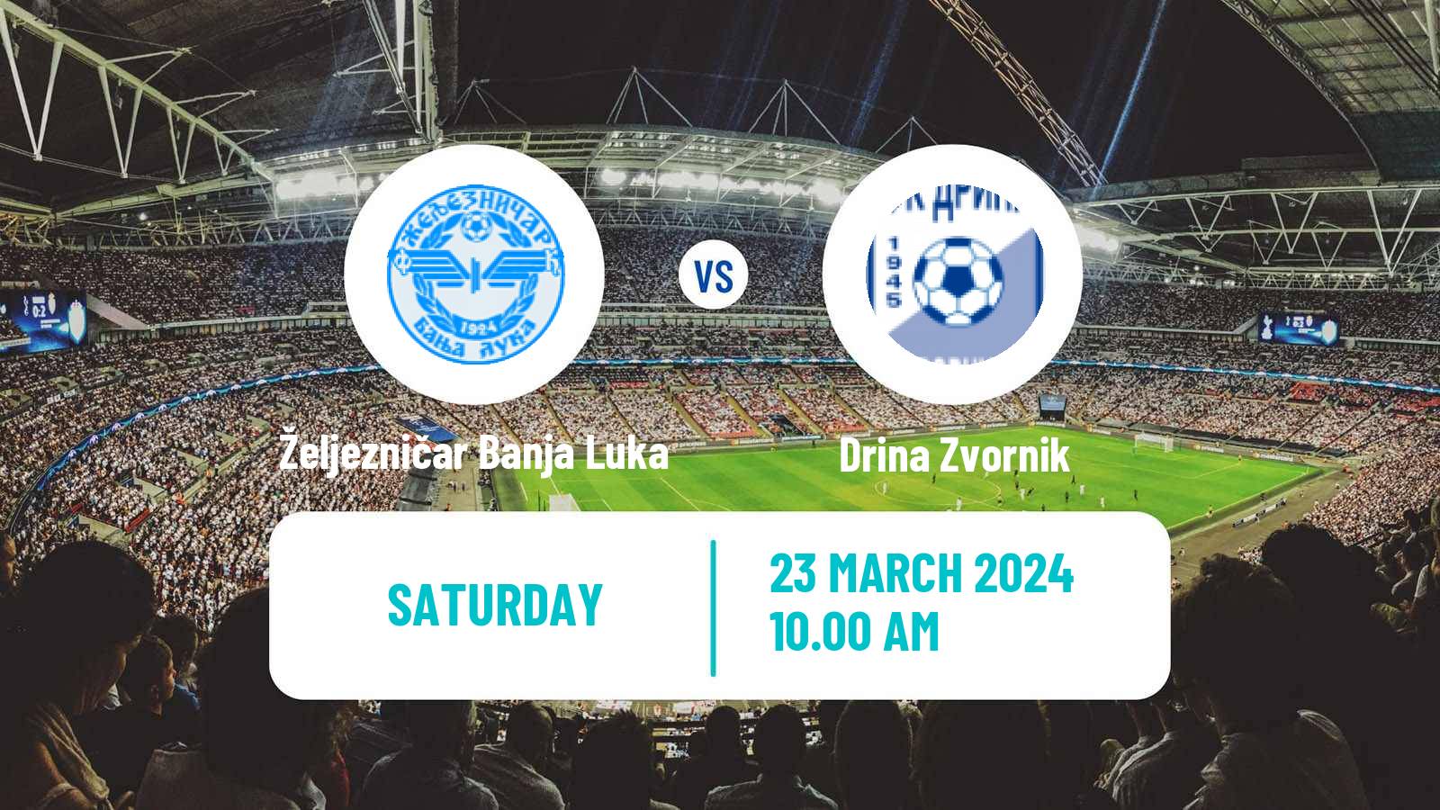 Soccer Bosnian Prva Liga RS Željezničar Banja Luka - Drina Zvornik