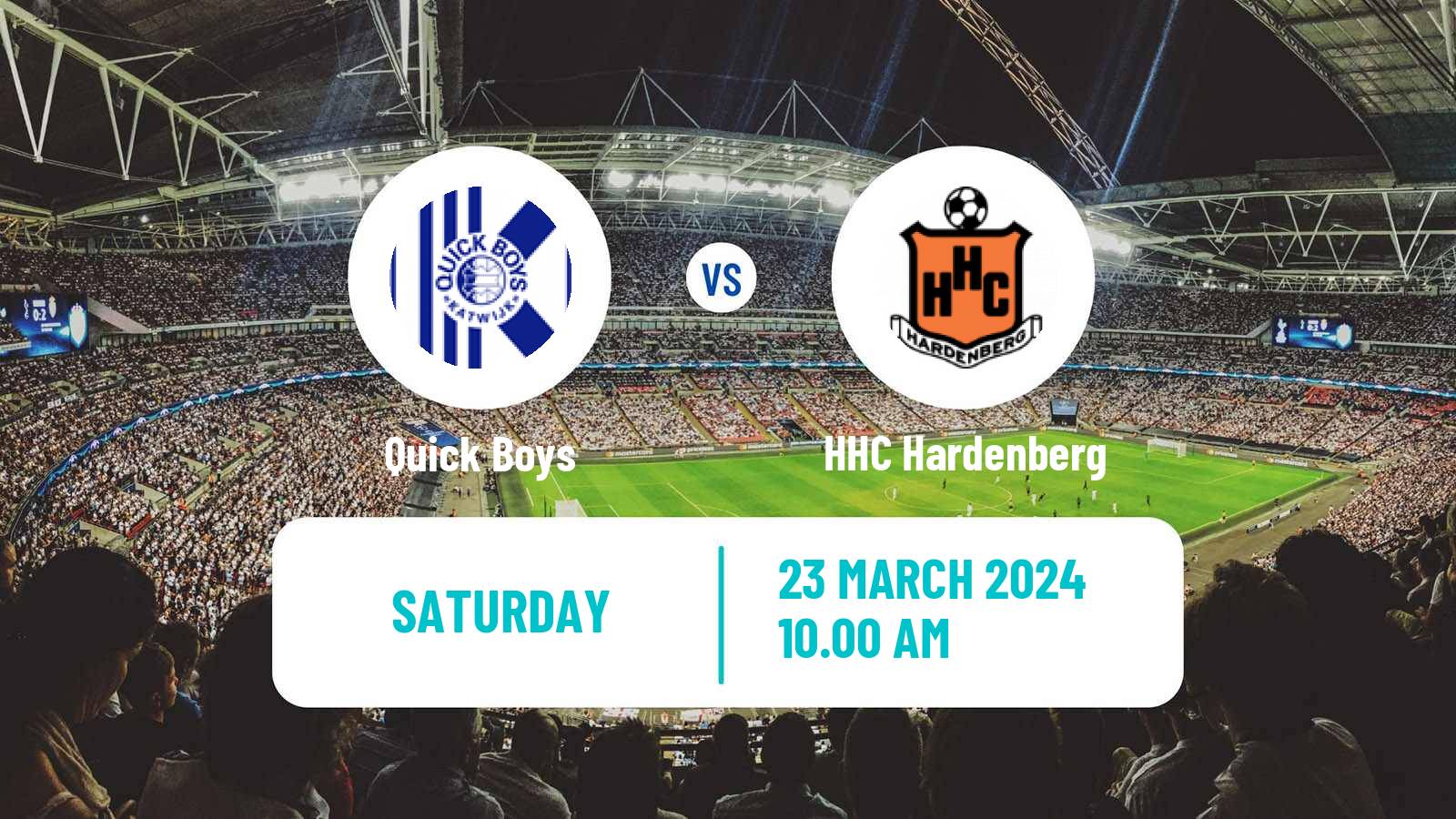 Soccer Dutch Tweede Divisie Quick Boys - HHC Hardenberg