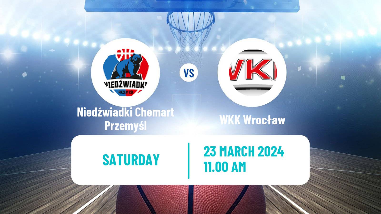 Basketball Polish 1 Liga Basketball Niedźwiadki Chemart Przemyśl - WKK Wrocław