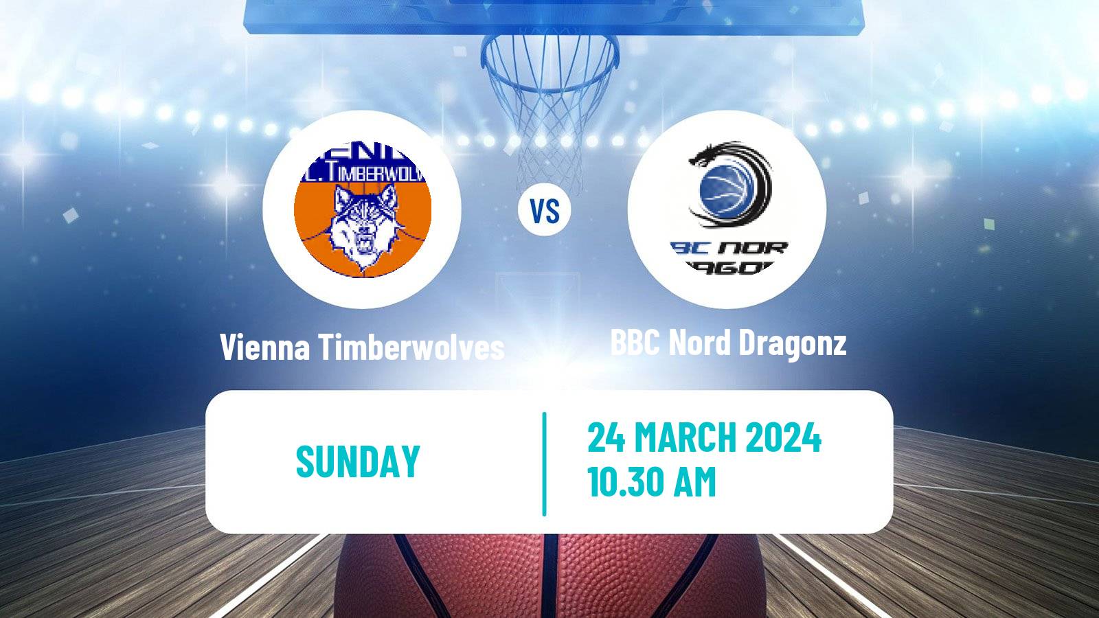 Basketball Austrian Superliga Basketball Vienna Timberwolves - BBC Nord Dragonz