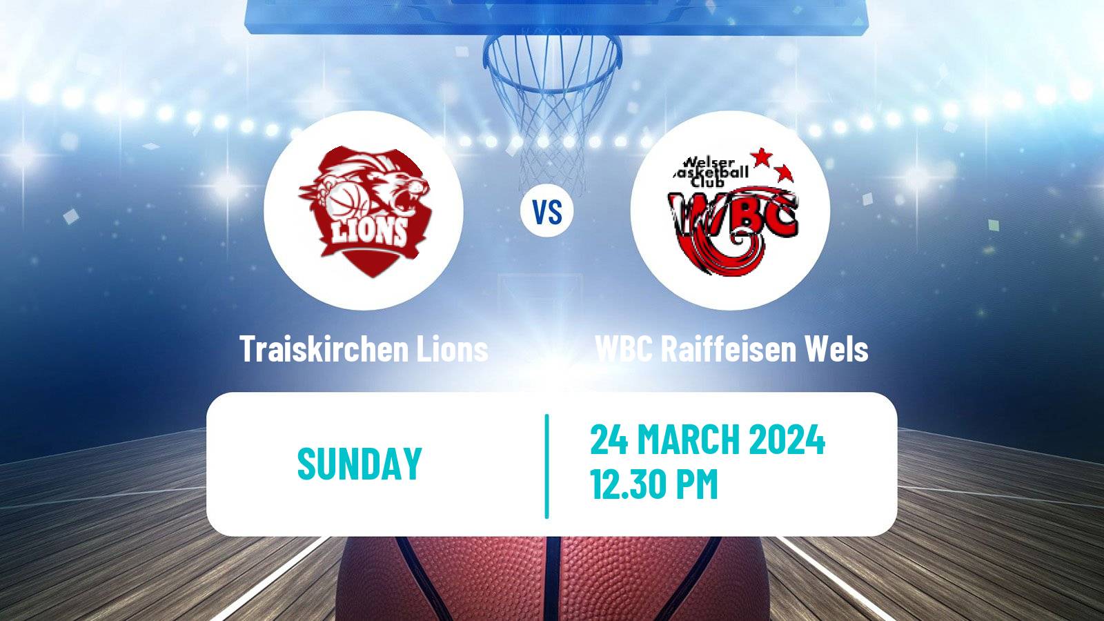 Basketball Austrian Superliga Basketball Traiskirchen Lions - WBC Raiffeisen Wels