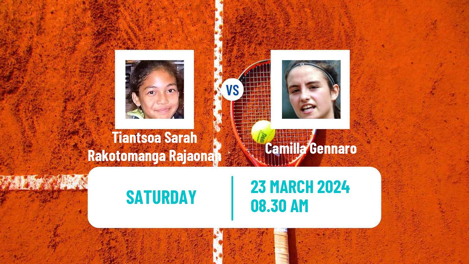 Tennis ITF W15 Le Havre Women Tiantsoa Sarah Rakotomanga Rajaonah - Camilla Gennaro