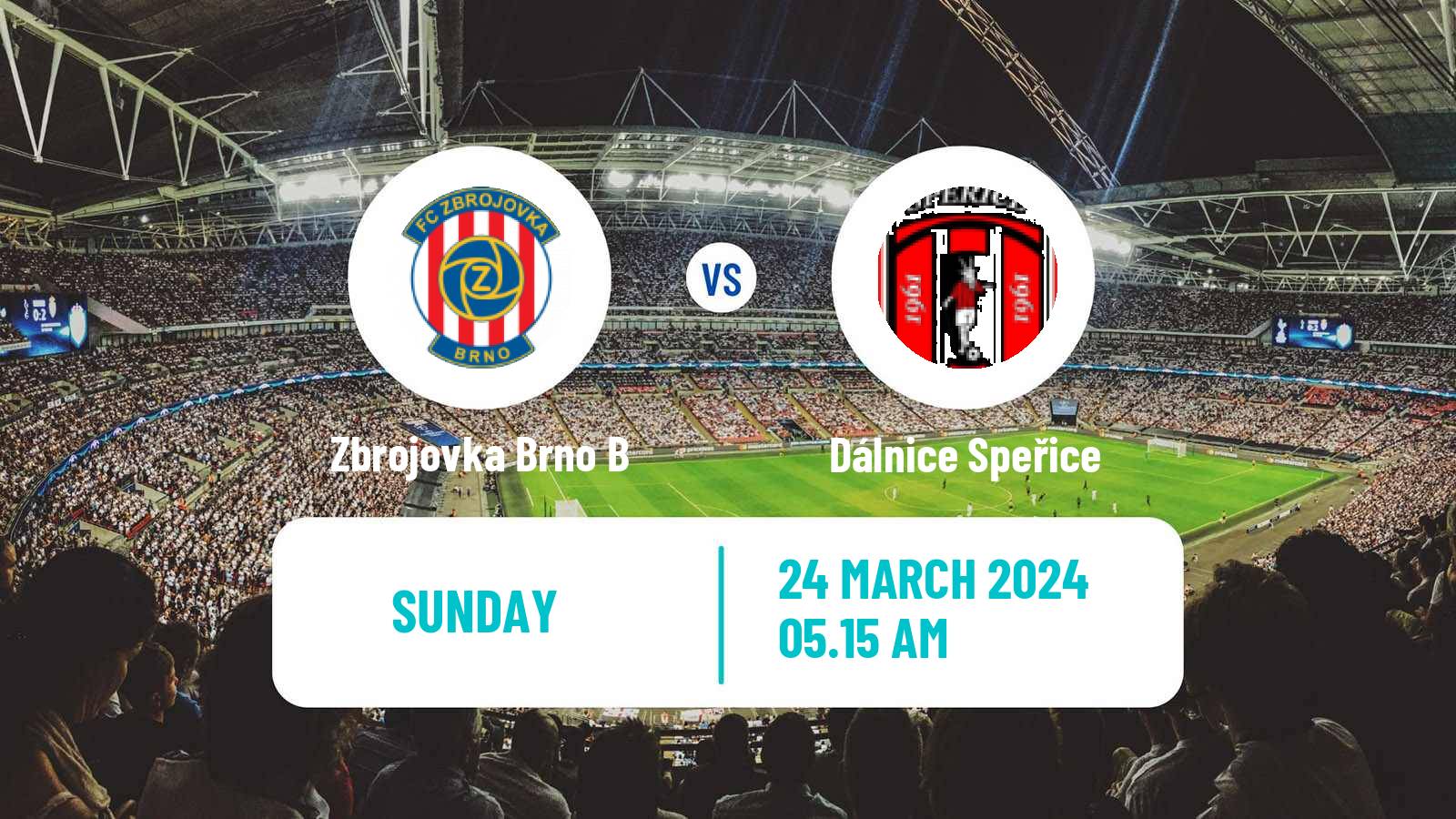 Soccer Czech Division D Zbrojovka Brno B - Dálnice Speřice