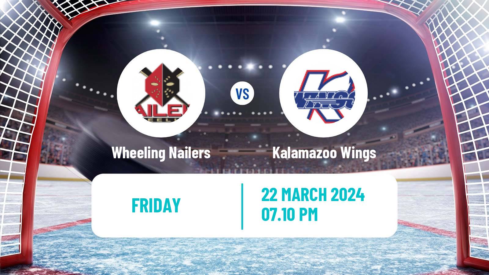 Hockey ECHL Wheeling Nailers - Kalamazoo Wings