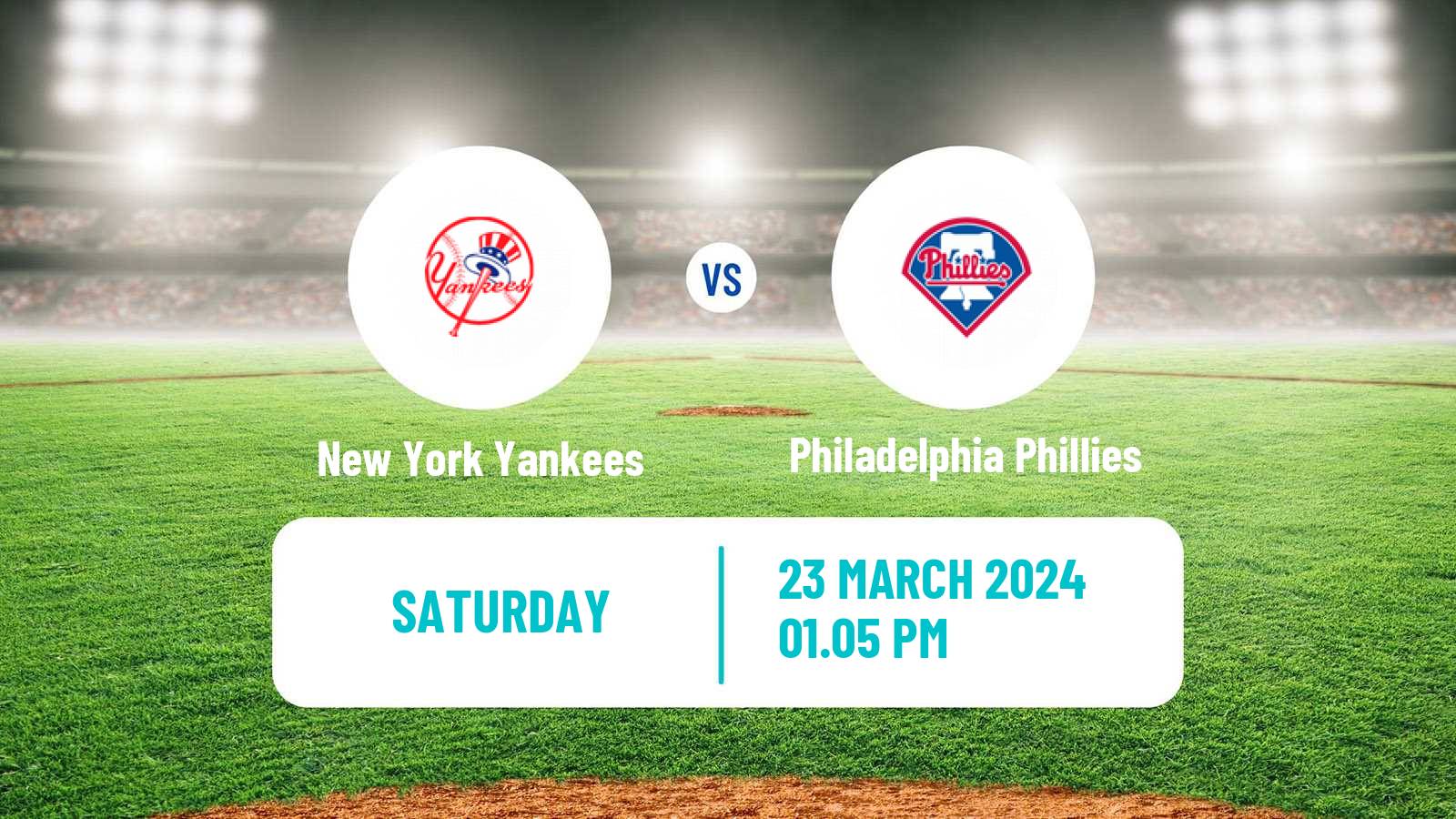 Baseball MLB Spring Training New York Yankees - Philadelphia Phillies