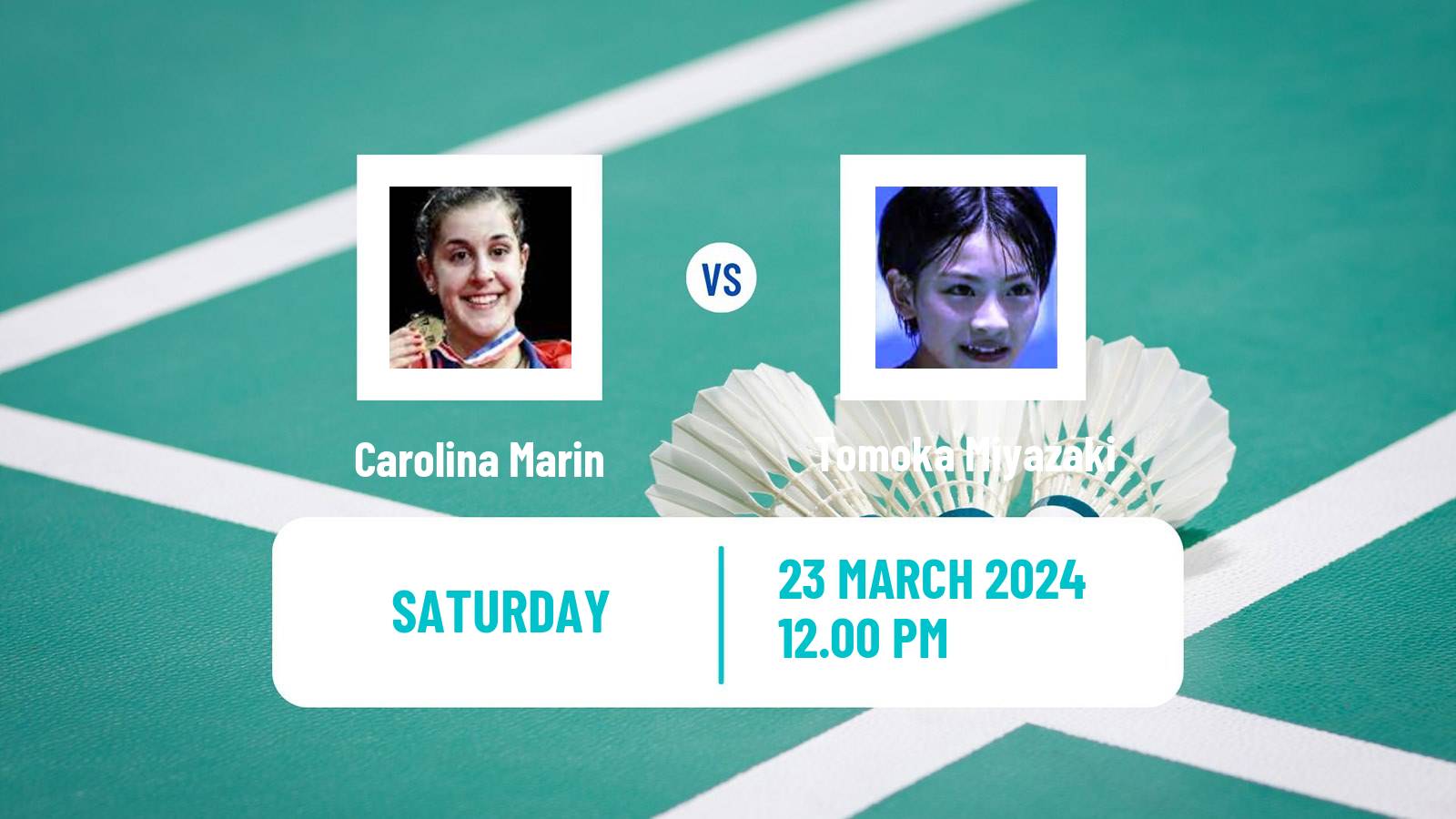 Badminton BWF World Tour Swiss Open Women Carolina Marin - Tomoka Miyazaki