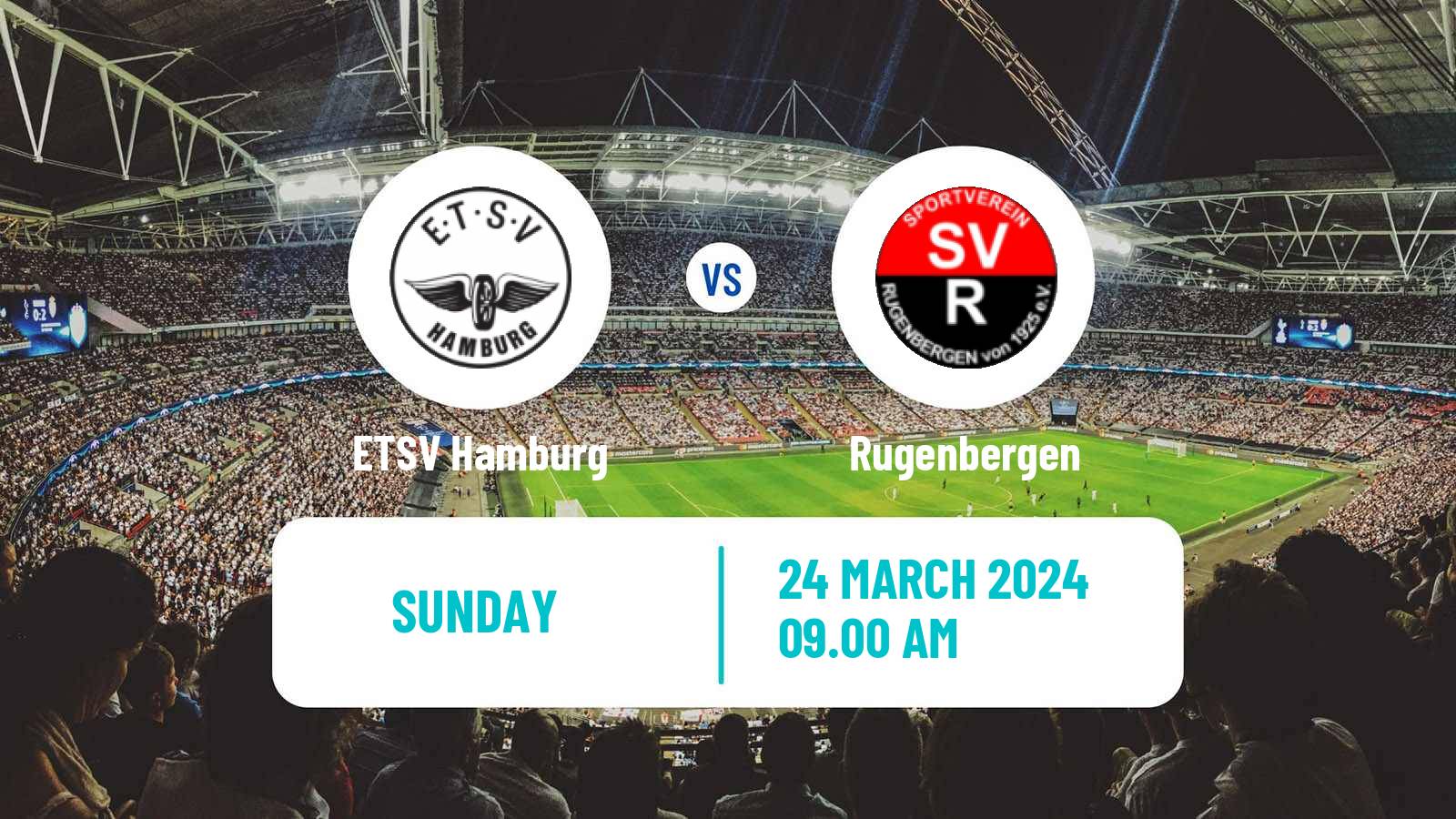 Soccer German Oberliga Hamburg ETSV Hamburg - Rugenbergen
