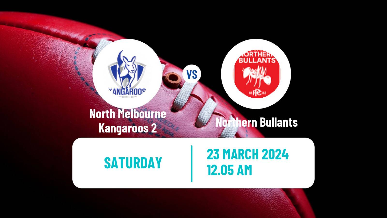 Aussie rules VFL North Melbourne Kangaroos 2 - Northern Bullants