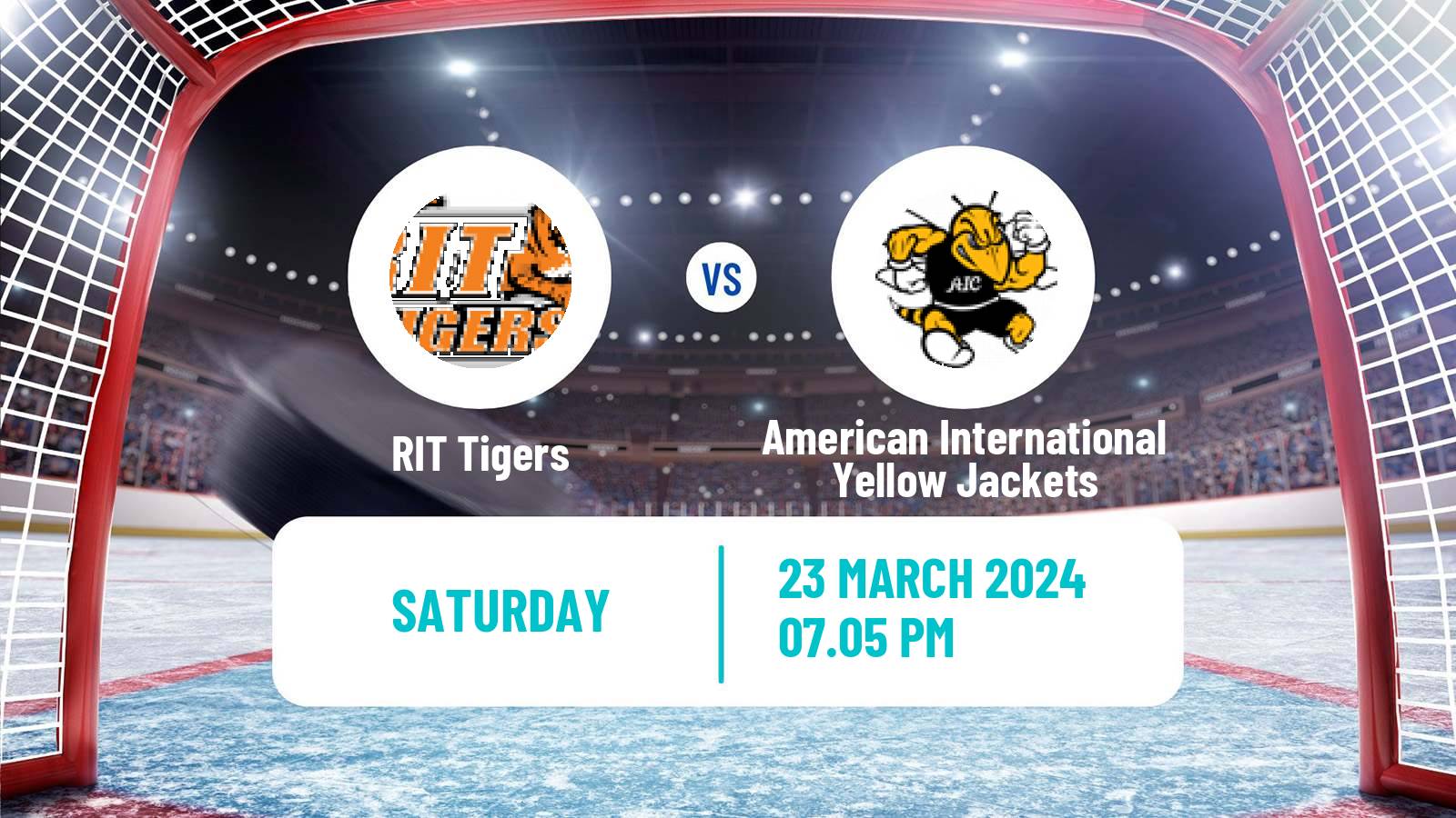 Hockey NCAA Hockey RIT Tigers - American International Yellow Jackets