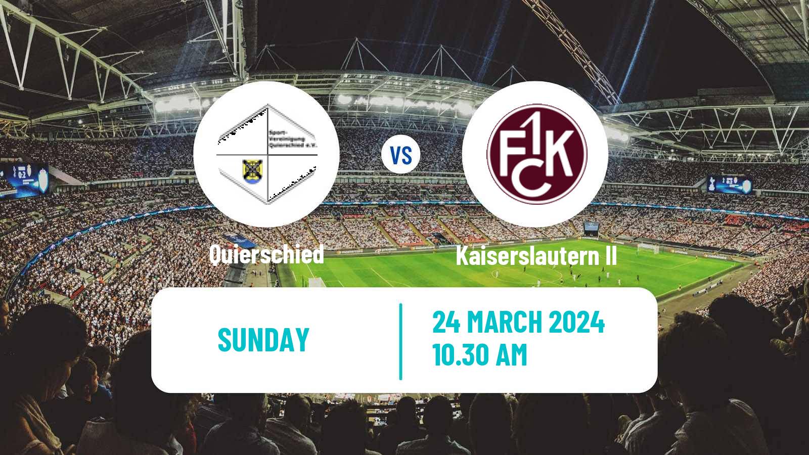 Soccer German Oberliga Rheinland-Pfalz/Saar Quierschied - Kaiserslautern II