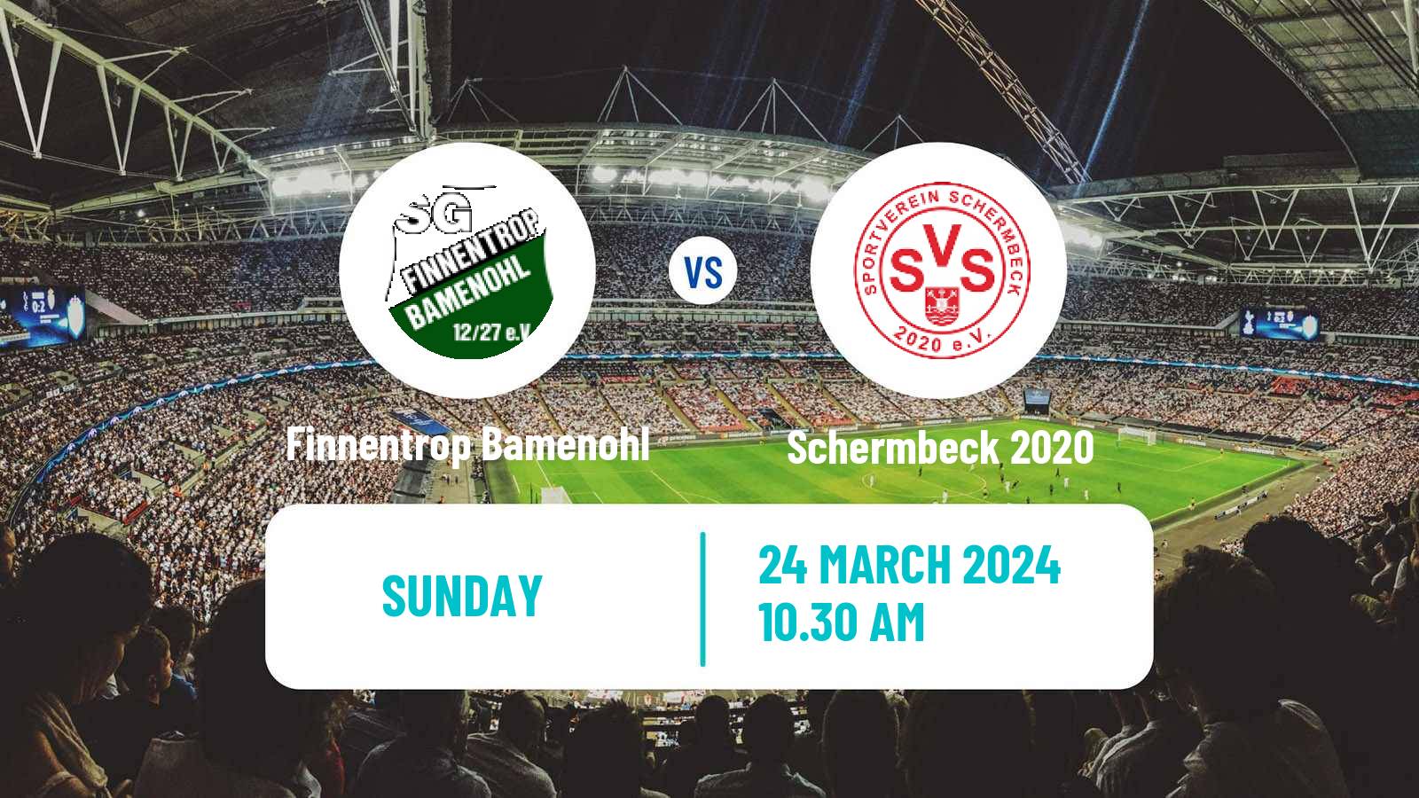 Soccer German Oberliga Westfalen Finnentrop Bamenohl - Schermbeck 2020