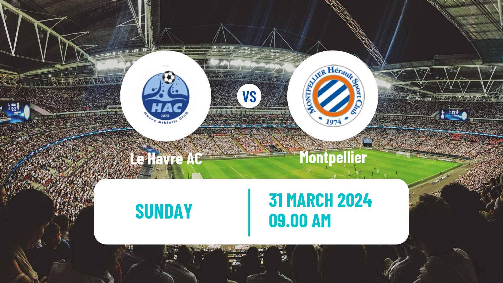 Soccer French Ligue 1 Le Havre - Montpellier