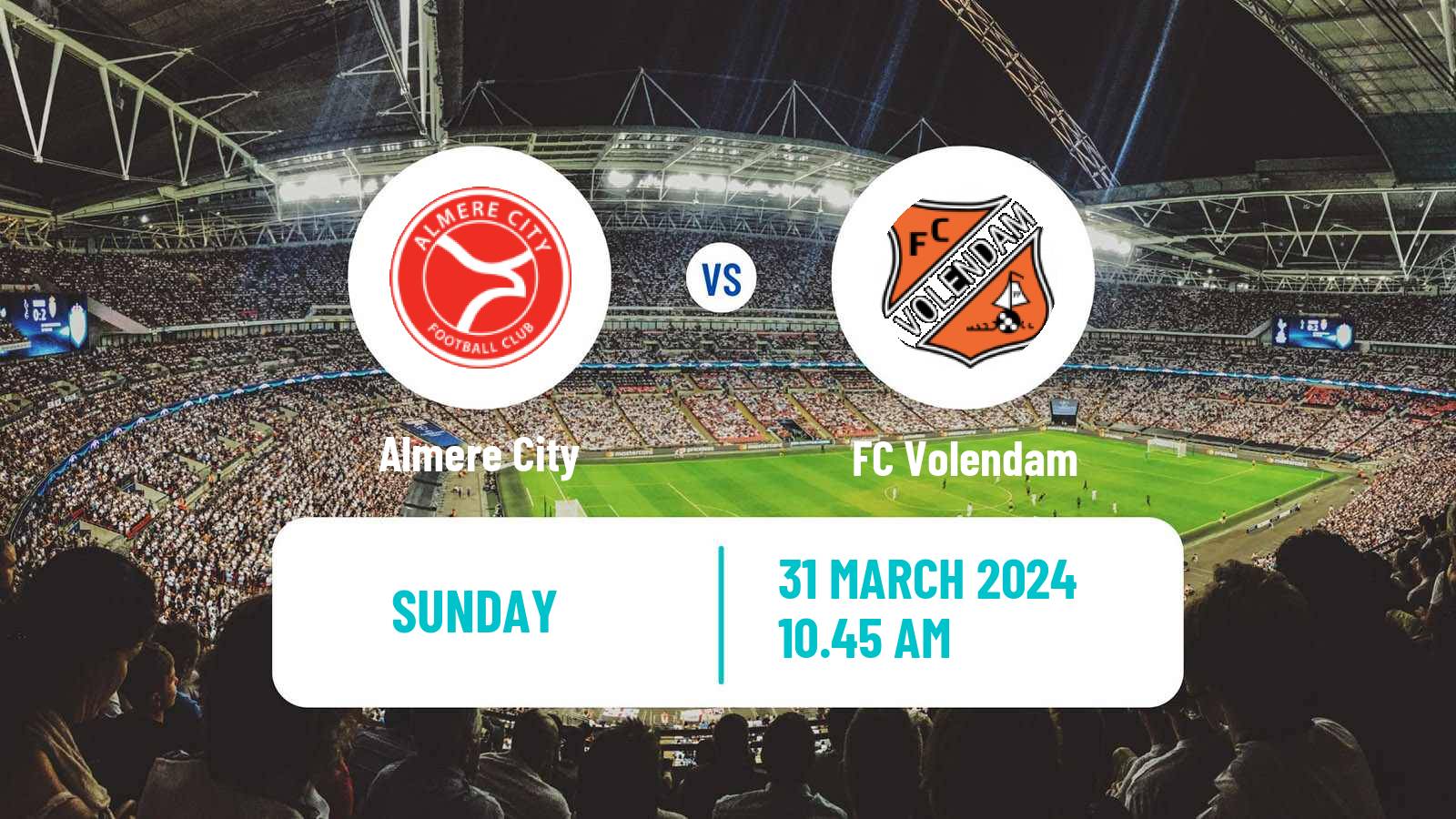 Soccer Dutch Eredivisie Almere City - Volendam