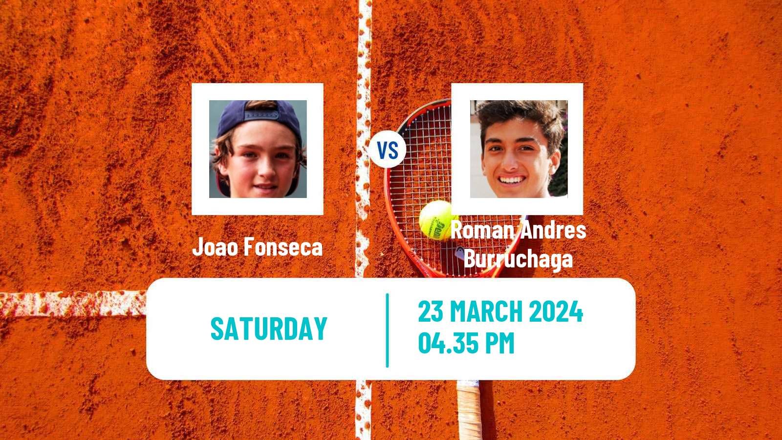 Tennis Asuncion Challenger Men Joao Fonseca - Roman Andres Burruchaga
