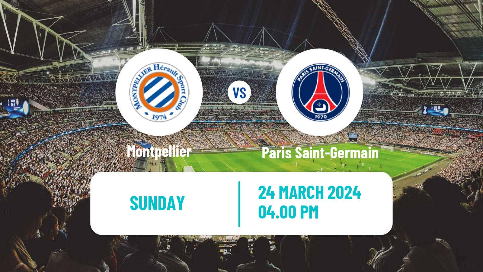 Soccer French Division 1 Women Montpellier - Paris Saint-Germain