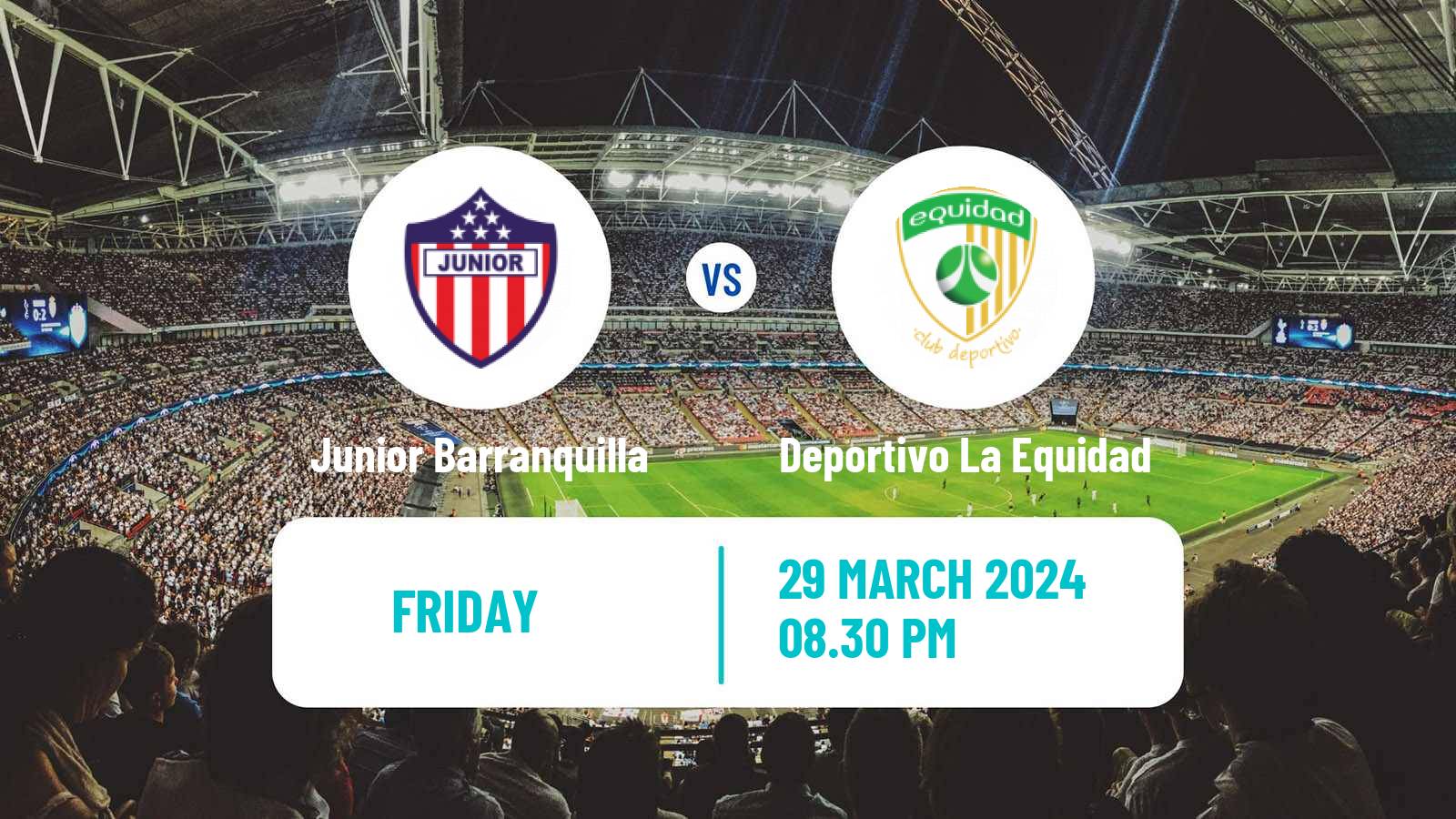 Soccer Colombian Primera A Junior Barranquilla - Deportivo La Equidad