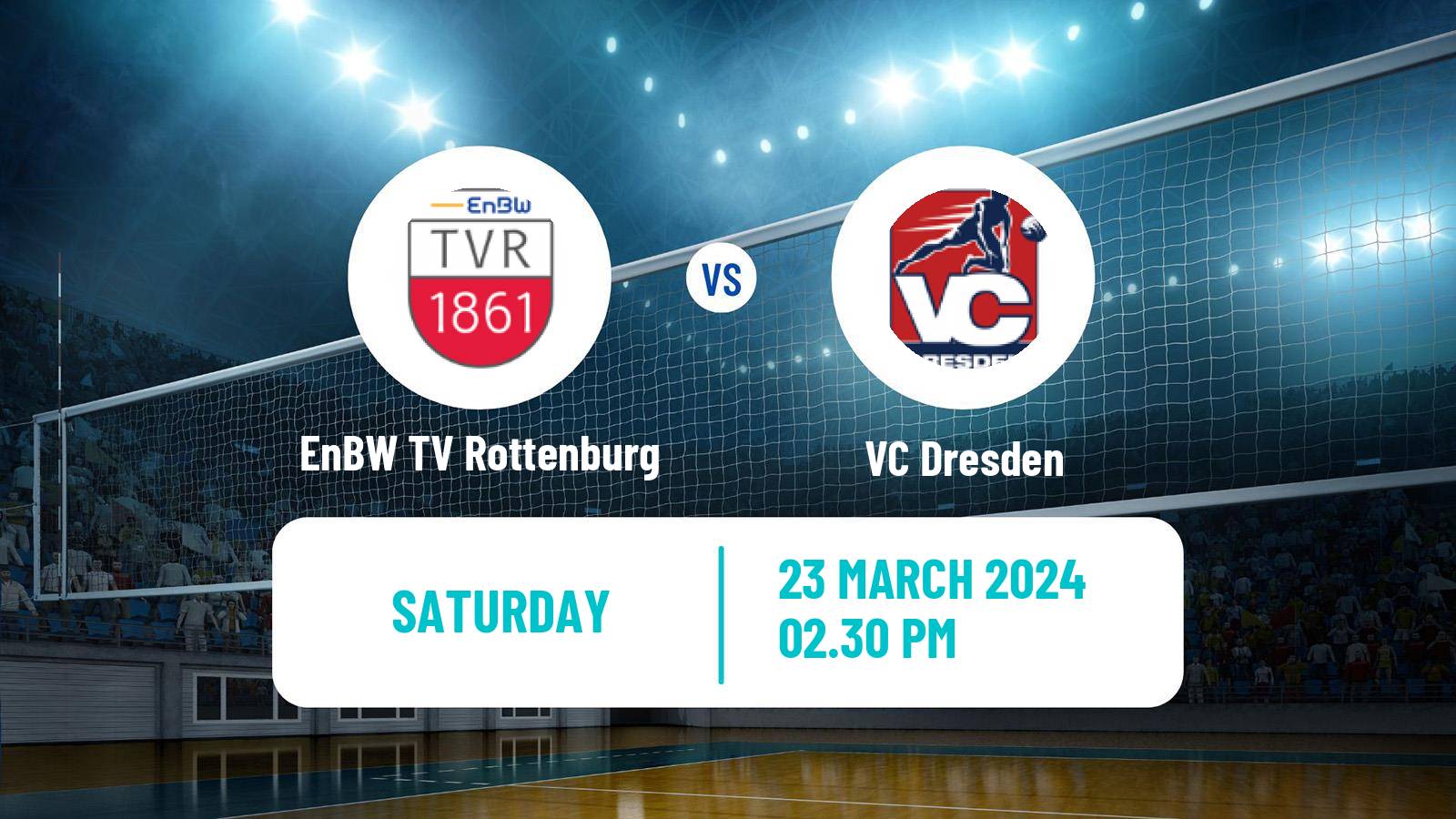 Volleyball German 2 Bundesliga South Volleyball EnBW TV Rottenburg - VC Dresden