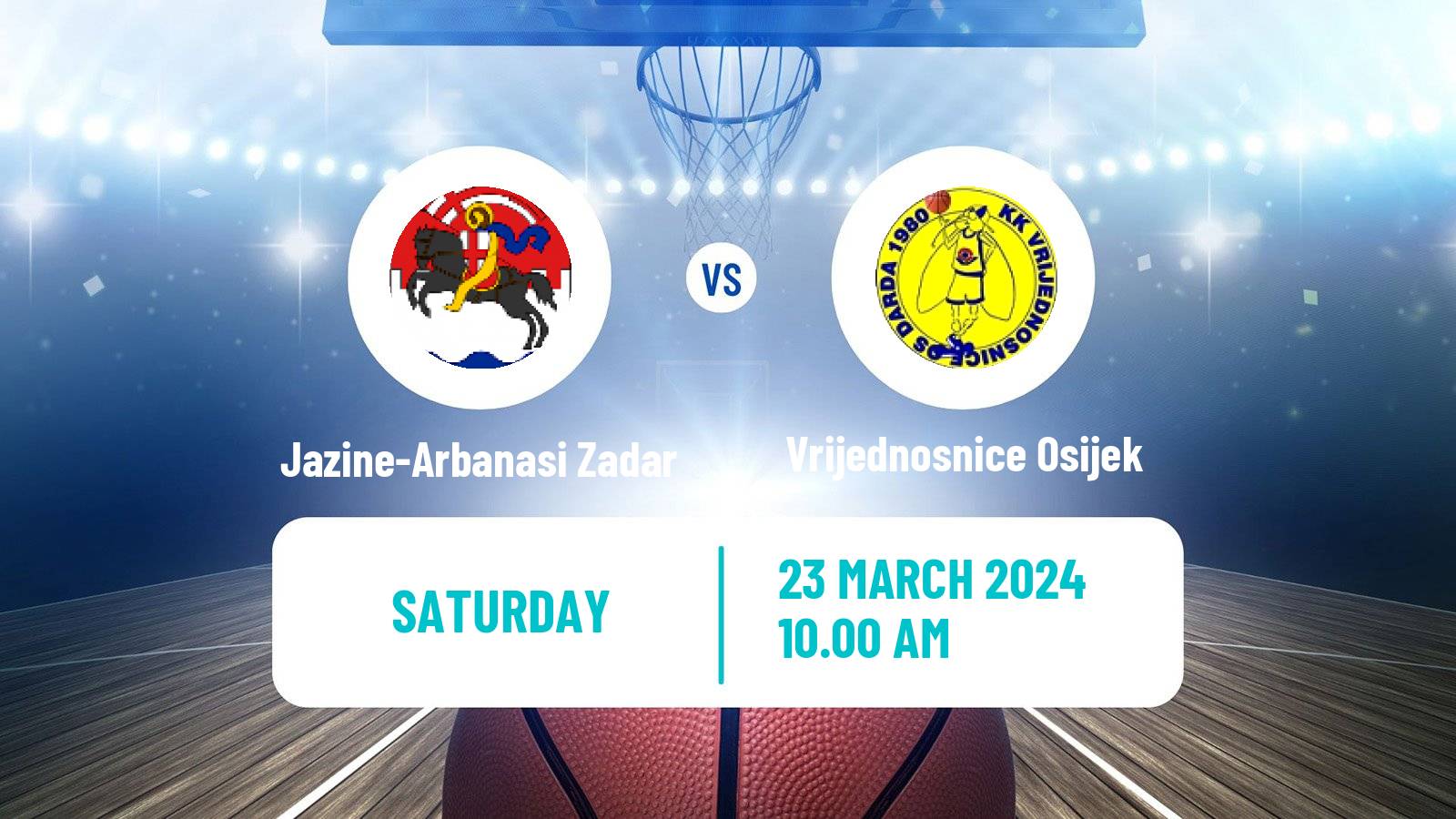 Basketball Croatian Prva Liga Basketball Jazine-Arbanasi Zadar - Vrijednosnice Osijek