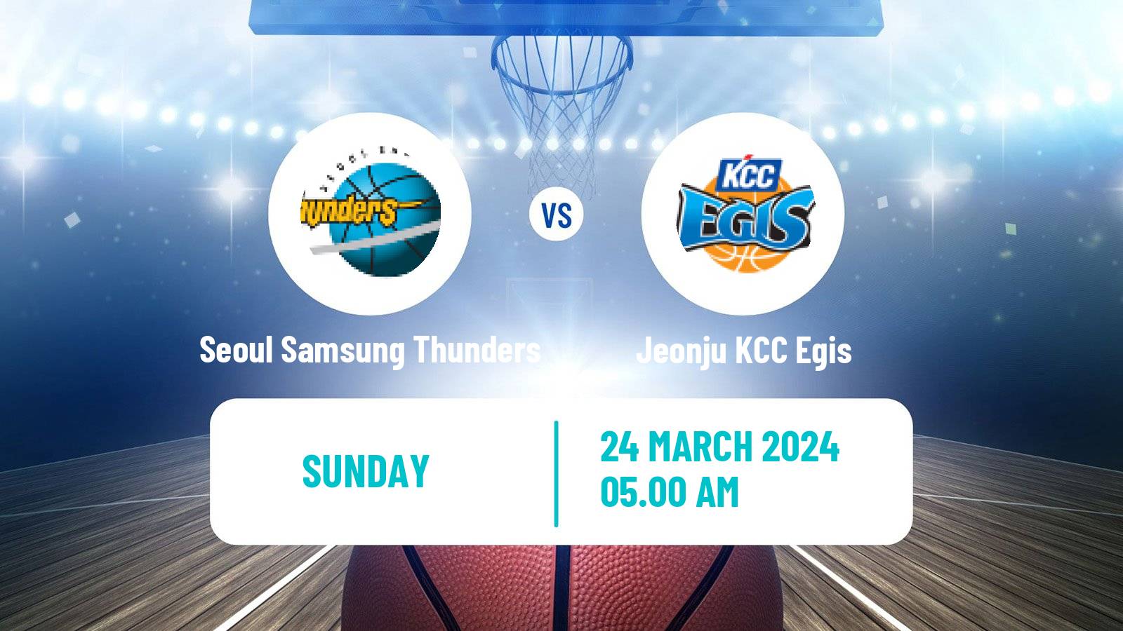 Basketball KBL Seoul Samsung Thunders - Jeonju KCC Egis