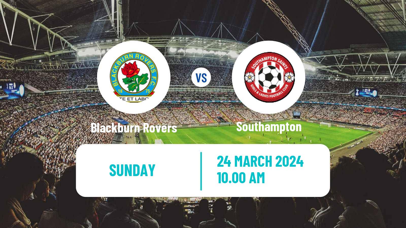 Soccer English Women Championship Blackburn Rovers - Southampton