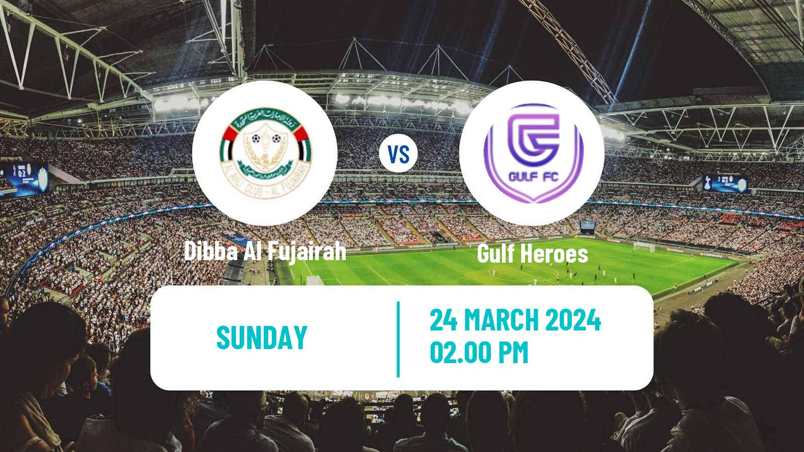 Soccer UAE Division 1 Dibba Al Fujairah - Gulf Heroes