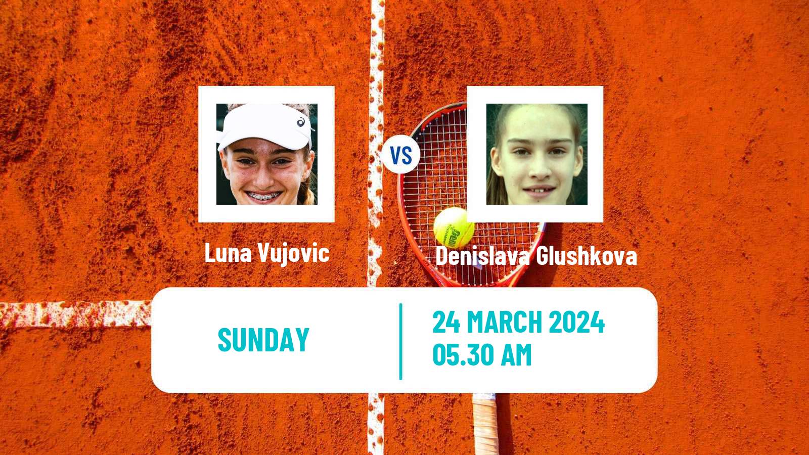 Tennis ITF W15 Antalya 6 Women Luna Vujovic - Denislava Glushkova