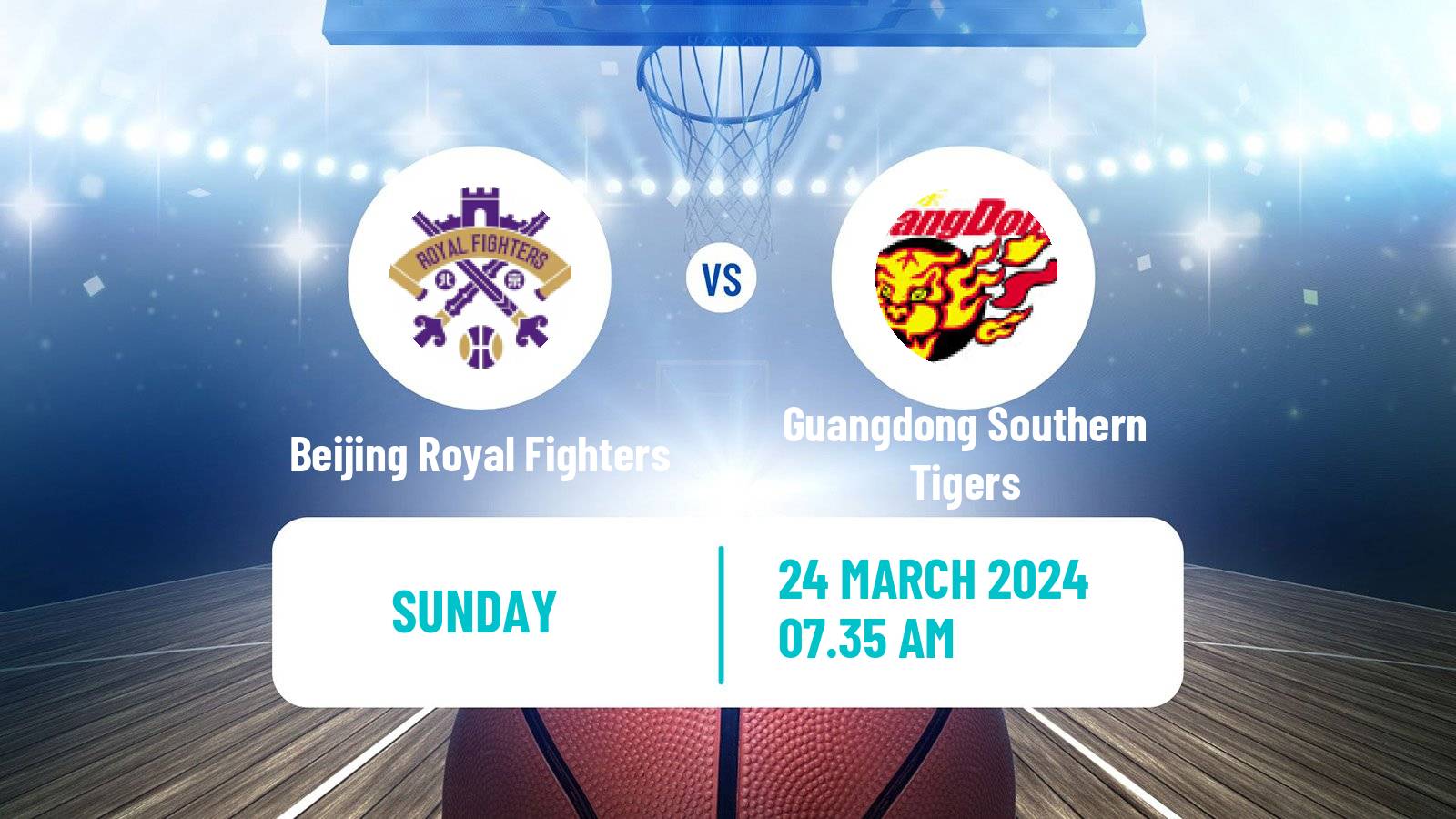 Basketball CBA Beijing Royal Fighters - Guangdong Southern Tigers