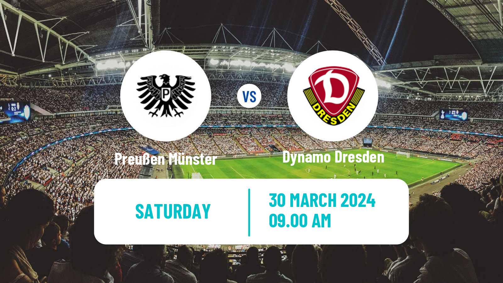 Soccer German 3 Bundesliga Preußen Münster - Dynamo Dresden