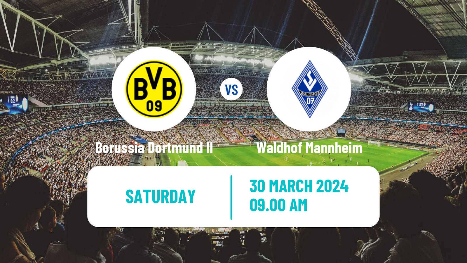 Soccer German 3 Bundesliga Borussia Dortmund II - Waldhof Mannheim